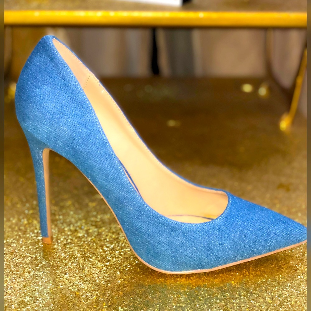 Blue Jean Stiletto Heel